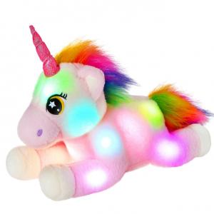 Glowing LED Night Light Plush Unicorn