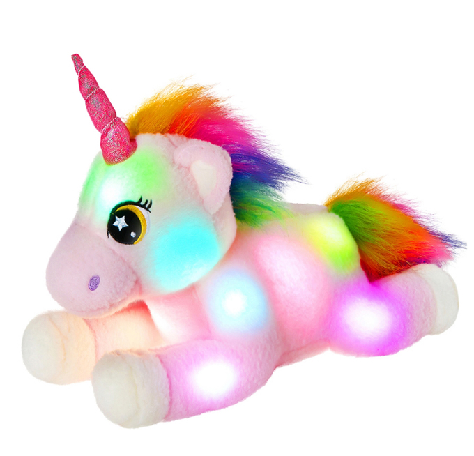 Glowing LED Night Light Plush Unicorn